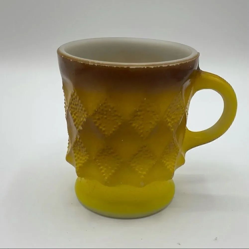 Vintage Anchor Hocking Kimberly Yellow Ombré Mug